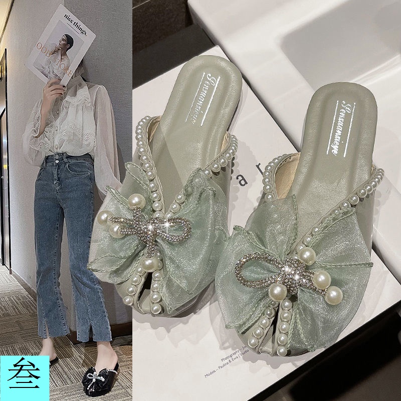 Dép Sandal Hở Mũi Đính Nơ Phong Cách Mới 2023 Dễ Phối Đồ Thời Trang Mùa Hè Dành Cho Bạn Nữ