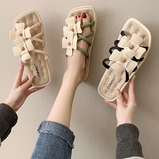 Dép Sandal Xỏ Ngón Đi Biển Mùa Hè 2023 Phong Cách La Mã Thời Trang Cho Nữ