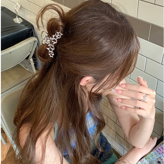 Kẹp Tóc Hình Ngôi Sao Bằng Kim Loại Cao Cấp Phong Cách Hàn Quốc