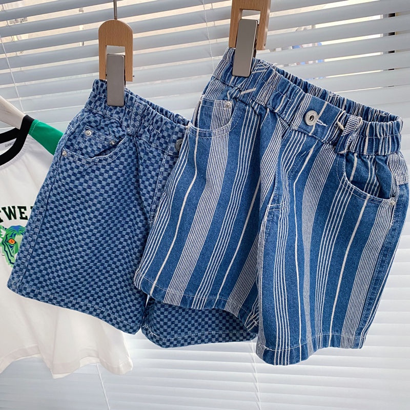 Quần Short Jean Phong Cách Retro Mới 2023 Dễ Phối Đồ Cho Bé Trai