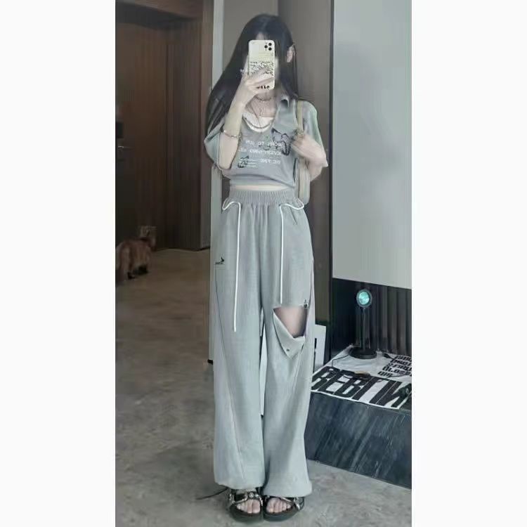 Áo Thun polo In Chữ Cột Dây Phong Cách Retro Mỹ Hàng Mới