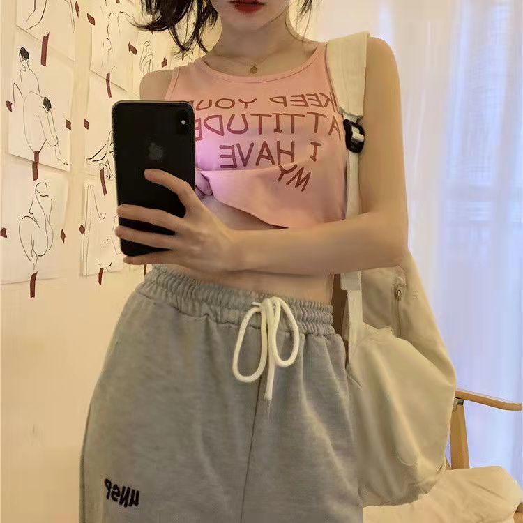 Influencer Áo Thể Thao Ngắn Hai Dây Dáng Ôm Vừa Vặn Quyến Rũ Thời Trang Xuân Hè Cho Nữ / Búp Bê Barbie Core