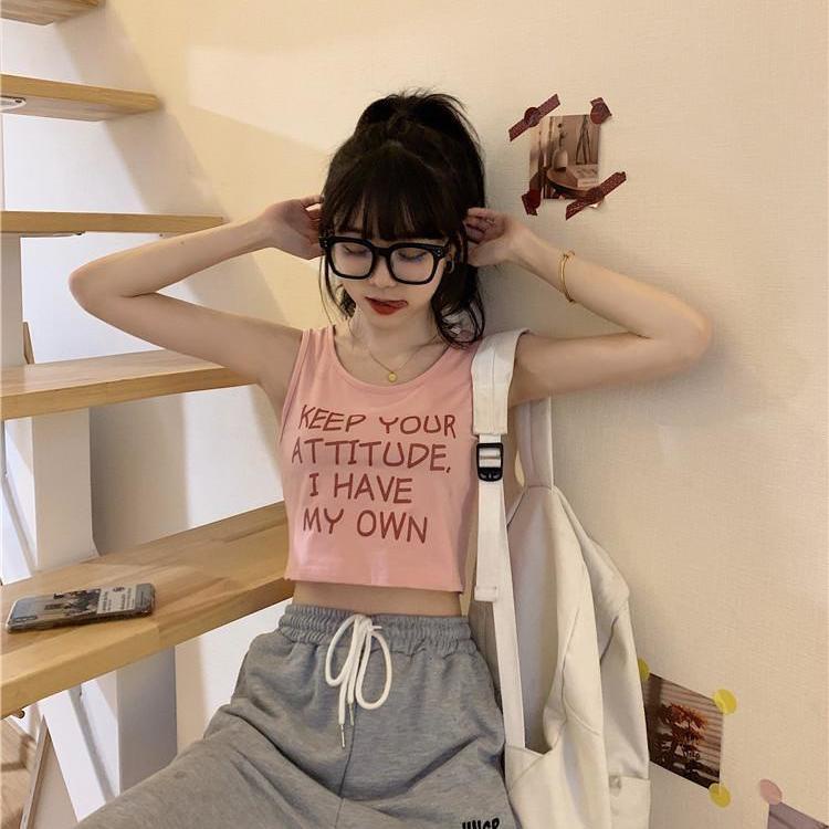 Áo Thun Thể Thao Cotton Không Tay Dáng Rộng Phong Cách Hàn Quốc Thời Trang Mùa Hè Cho Nữ