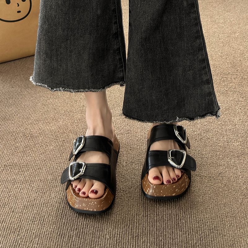 Dép Xăng Đan Đế Bằng Thời Trang Cao Cấp Cho Nữ Dép lê sỏ ngón nữ