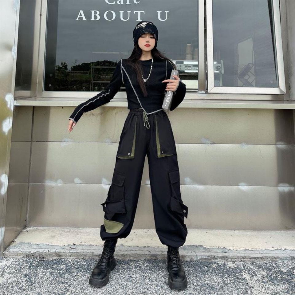 Quần Yếm Lưng Cao Dáng Rộng Thời Trang Xuân Hè Phong Cách Hàn Quốc Cho Nữ