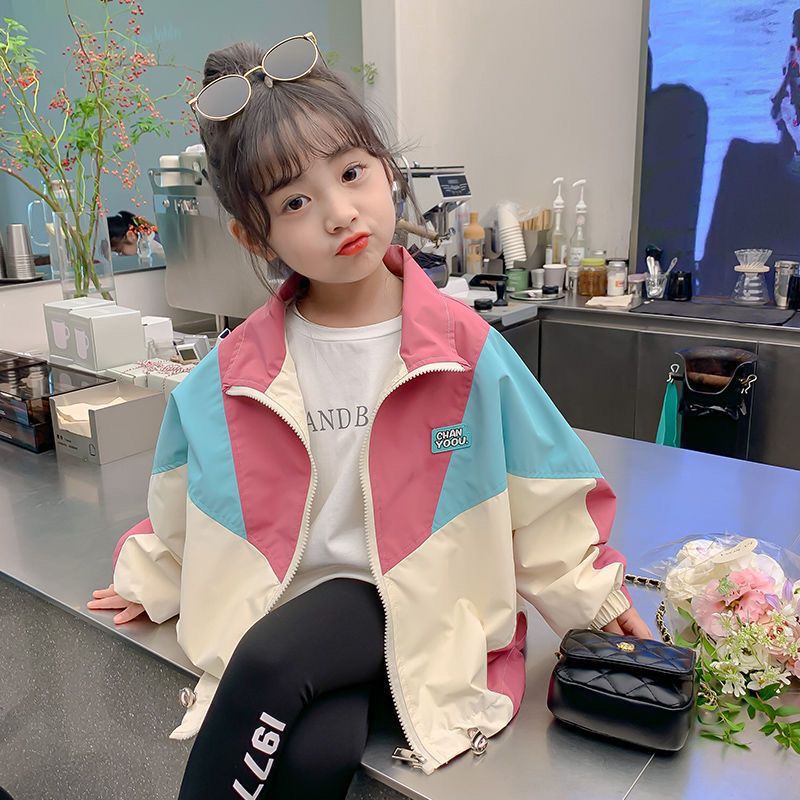 Áo Khoác Chống Gió Thời Trang Xuân Thu 2023 Cho Bé Gái