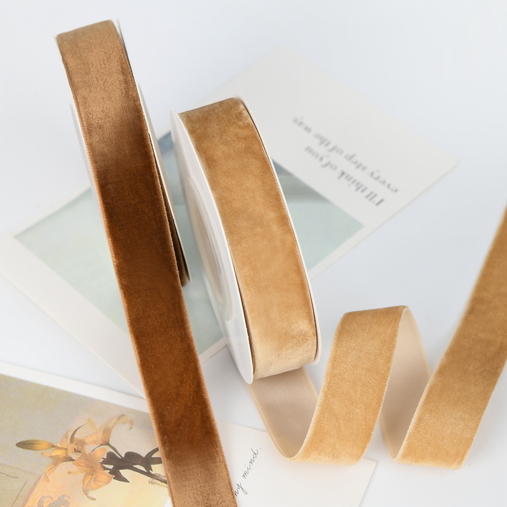 Nhung Ruy Băng Nơ DIY Chất Liệu Nhung Đỏ Trang Trí Ruy Băng Phụ Kiện Tóc Phụ Kiện Ruy Băng Đổ Xô Ruy Băng