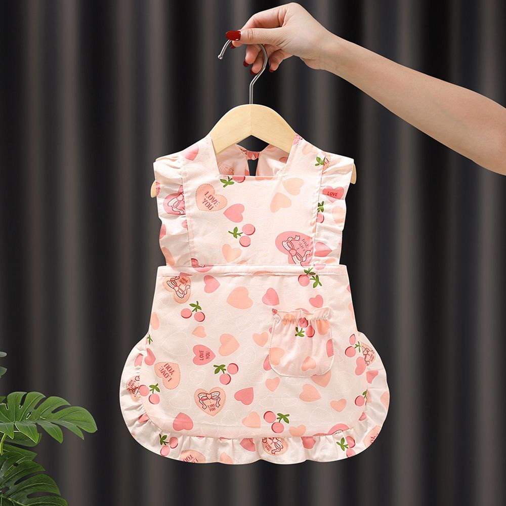 Yếm Ăn Cotton Không Tay Chống Nước Chống Bẩn Dành Cho Bé