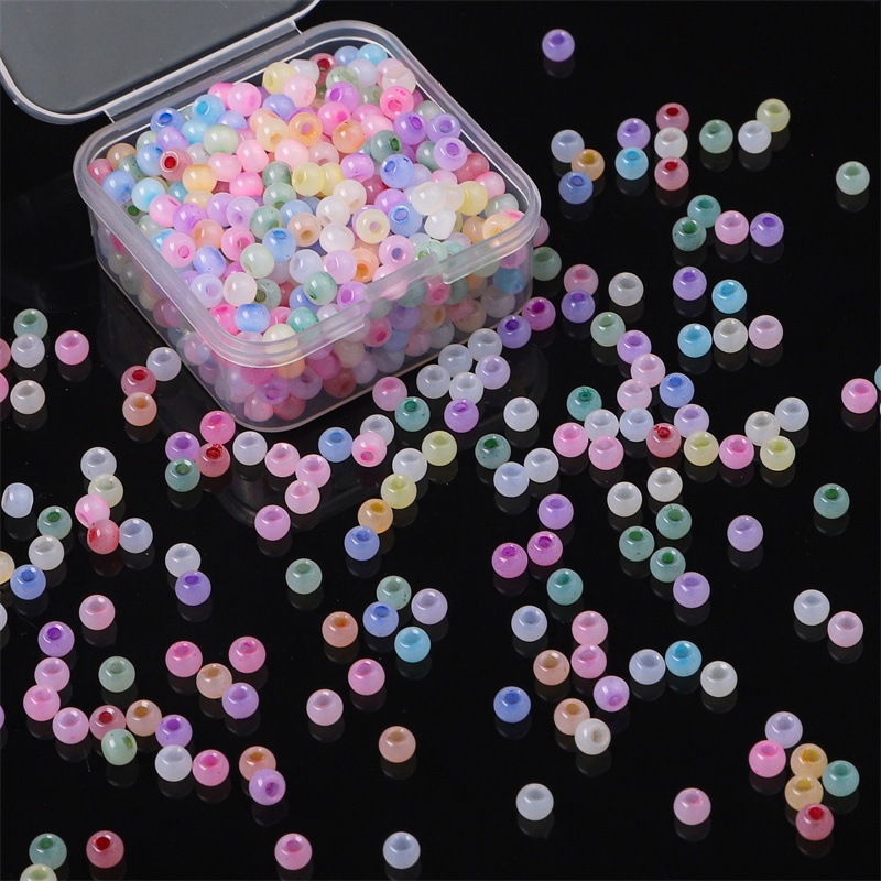 Chuỗi Hạt Thủy Tinh Nhiều Màu Sắc 4mm Dùng Làm Vòng Tay / Trang Sức diy