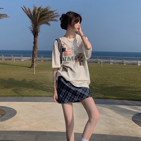 Áo Thun Ngắn Tay Form Rộng Phong Cách Năng Động Trẻ Trung Dành Cho Nữ