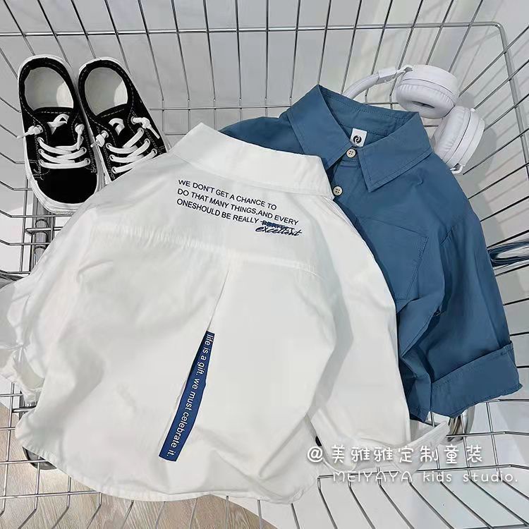 Áo Sơ Mi Tay Dài Phong Cách Thời Trang Mới 2023 Cho Bé Trai