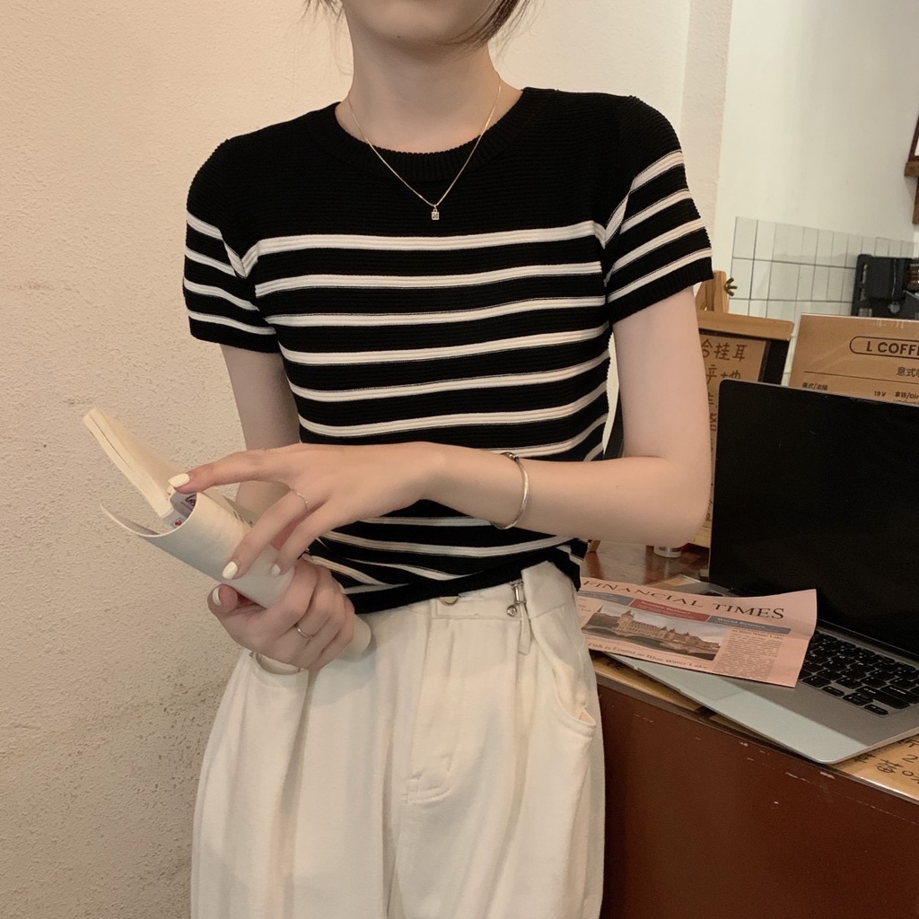 Ốp Điện Thoại Thời Trang Cho D2040 D2040 D204#Áo Sweater Cổ Tròn Họa Tiết Kẻ Sọc Nhiều Màu Sắc Thời Trang Xuân Hè Hàn Quốc 2023