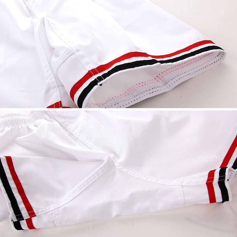 Bộ Quần Áo Tập Taekwondo Vải Cotton Màu Đen / Trắng Thời Trang Cao Cấp Dành Cho Nam Nữ