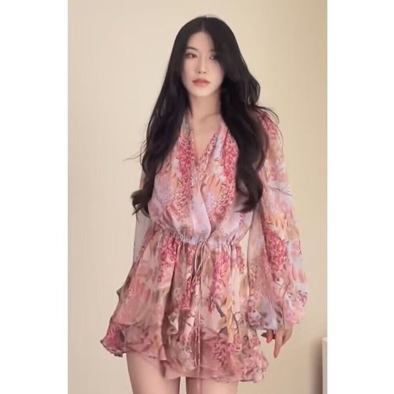 Chân Váy Chiffon In Hoa 20% Chất Lượng Cao