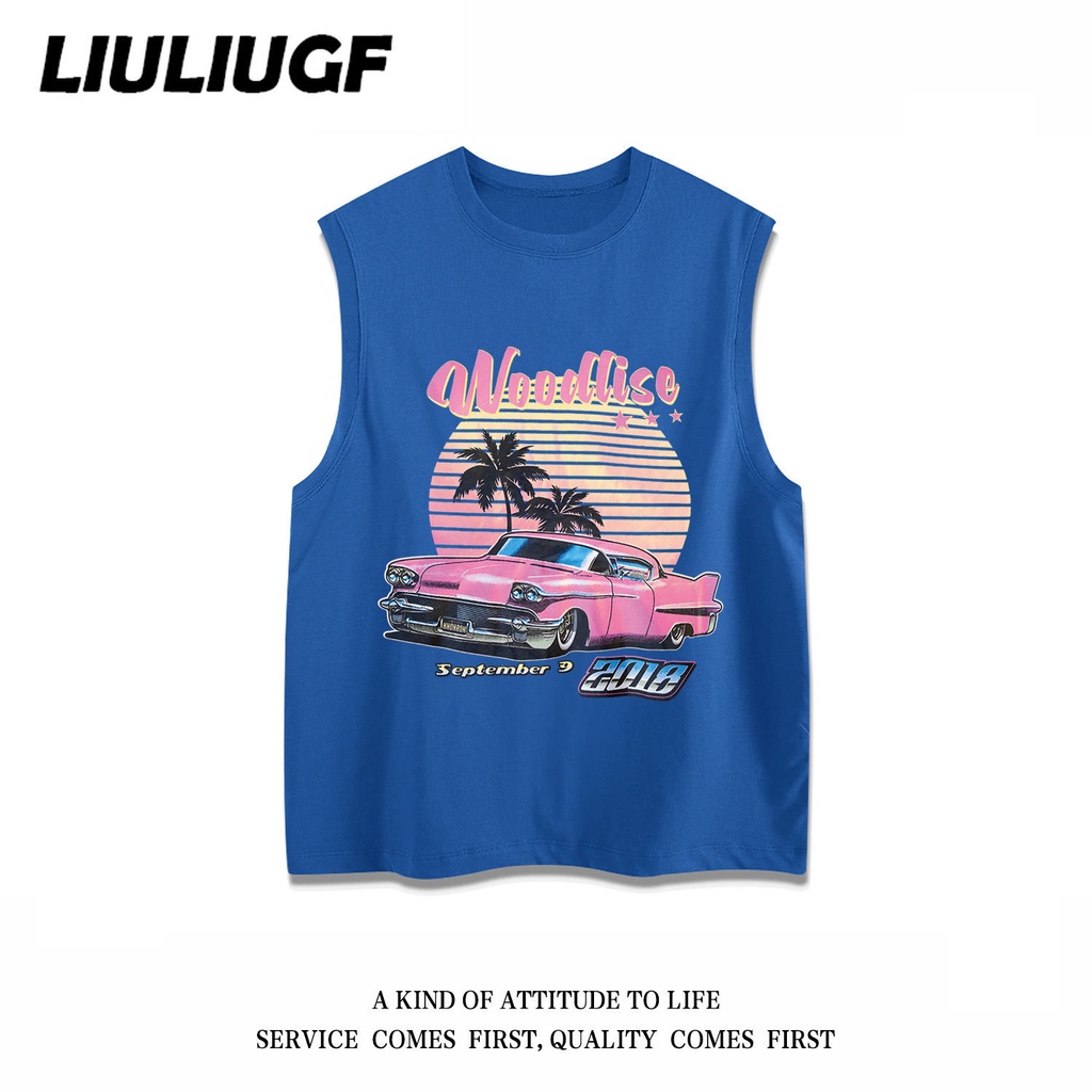 Áo Thun Thể Thao Không Tay oversize In Họa Tiết Đường Phố Phương Tây Mỹ Thời Trang Mùa Hè Cho Nam / Búp Bê Barbiecore