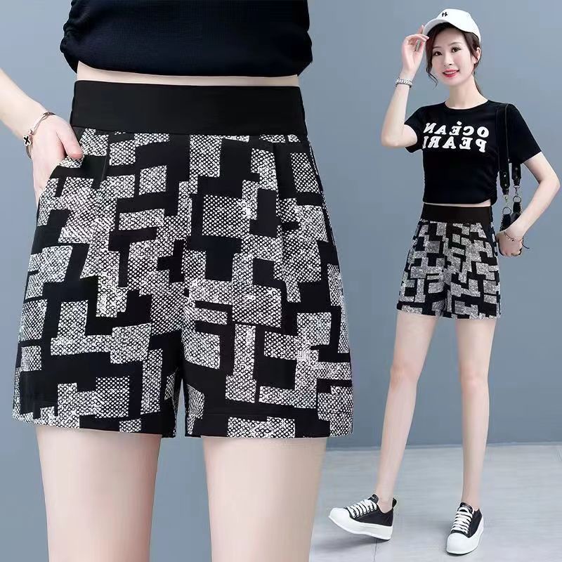 Bán Chạy ~ Quần Short Ống Rộng Lưng Cao Mỏng Màu Sắc Giản Dị Phong Cách Hakama T