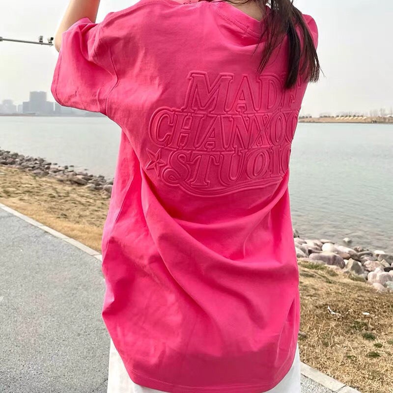 Áo Thun Tay Ngắn Dáng Rộng Thời Trang Mùa Hè Phong Cách Hàn Quốc Cho Nữ