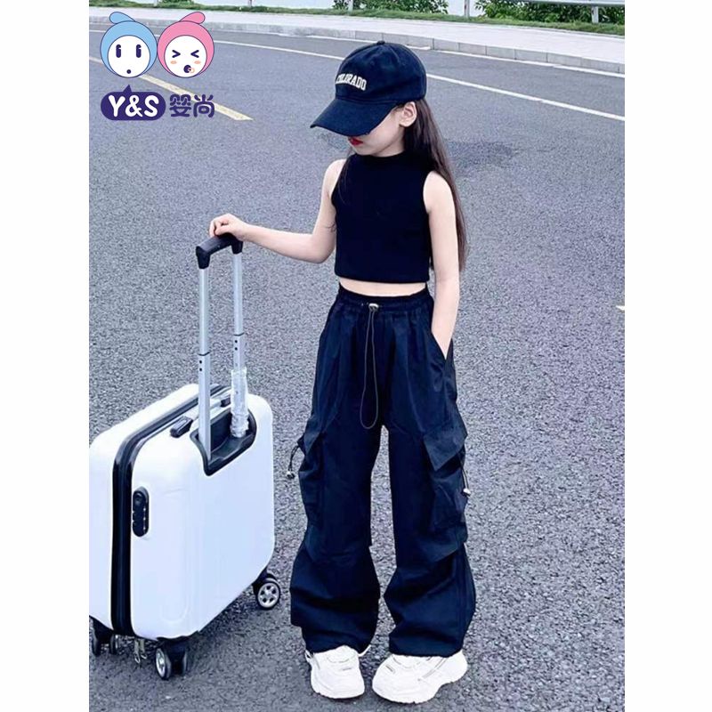 Set Áo Sát Nách + Quần Dài Dáng Ôm Phong Cách Mới 2023 Cho Bé Gái