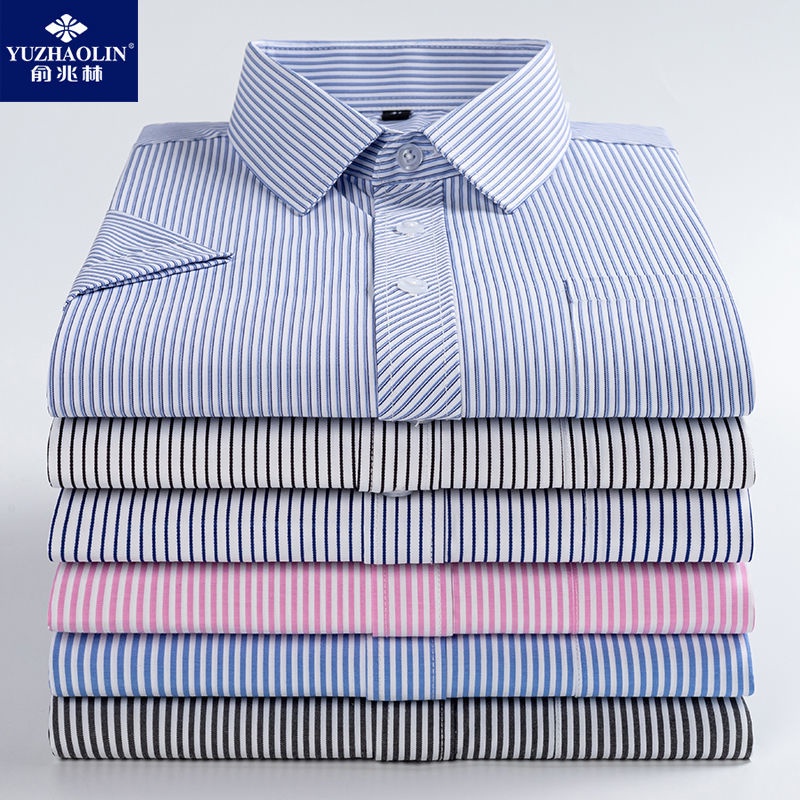 Áo Sơ Mi Tay Ngắn Kẻ Sọc Thời Trang Cho Đàn Ông Trung Niên