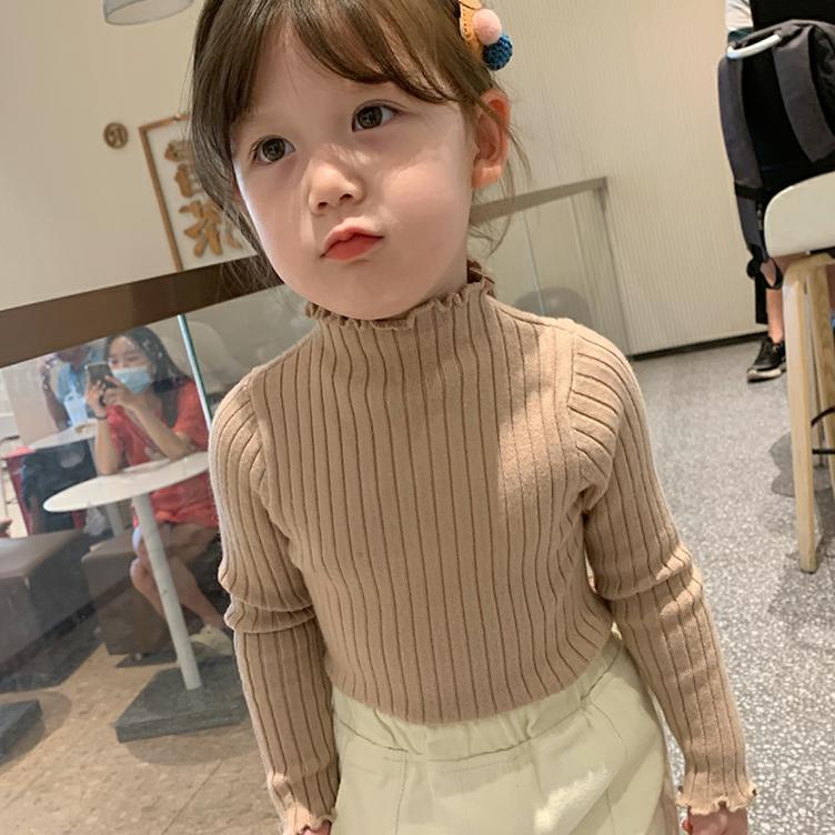 Áo Sweater Dệt Kim Dày Chui Đầu Thời Trang Thu Đông Dễ Phối Đồ Phong Cách Mới Cho Bé Gái