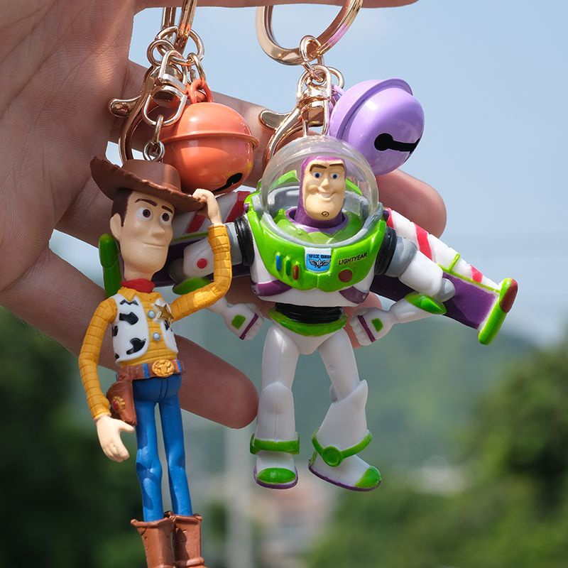 Ngoại thương câu chuyện đồ chơi số lượng lớn buzz lightyear woody keychain mặt dây chuyền túi hoạt hình đồ chơi#0812