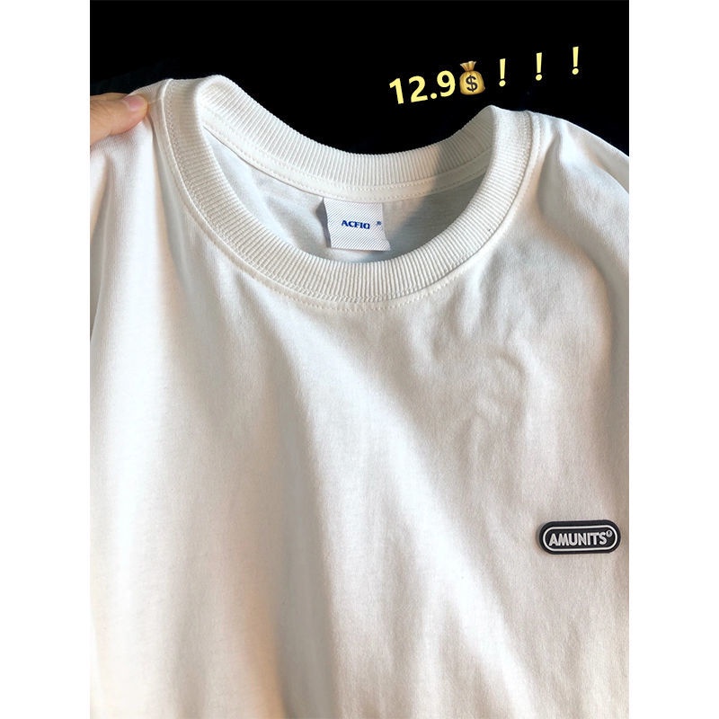 Áo Thun 100% Cotton Tay Ngắn Dáng Rộng Phong Cách Hong Kong Thời Trang Mùa Hè Cho Nam Và Nữ