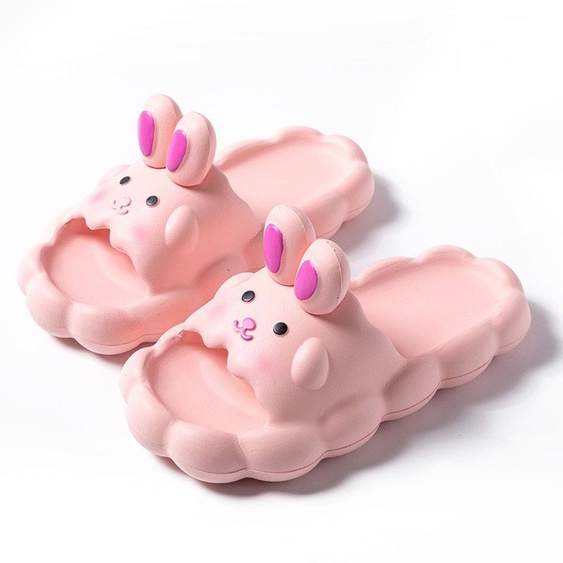 【EVEANOBQY】Dép Đi Trong Nhà Trọng Lượng Nhẹ Thoải Mái Họa Tiết Hoạt Hình Cho Cặp Đôi