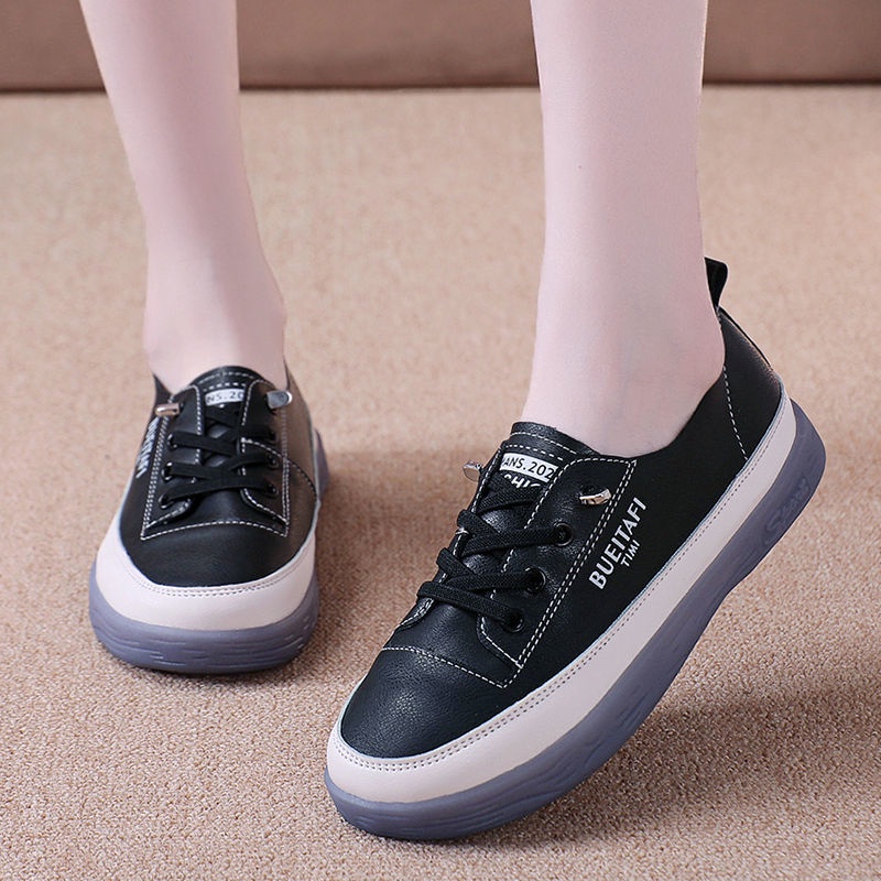 Giày trắng cho phụ nữ mùa xuân và mùa hè mới đế bằng Oxford Giày mềm đế thoải mái và thoáng khí