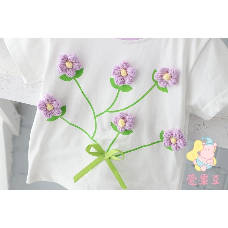 Áo Thun Cotton Trơn Ngắn Tay Thoải Mái Thời Trang Mới Năm 2023 Cho Bé Gái