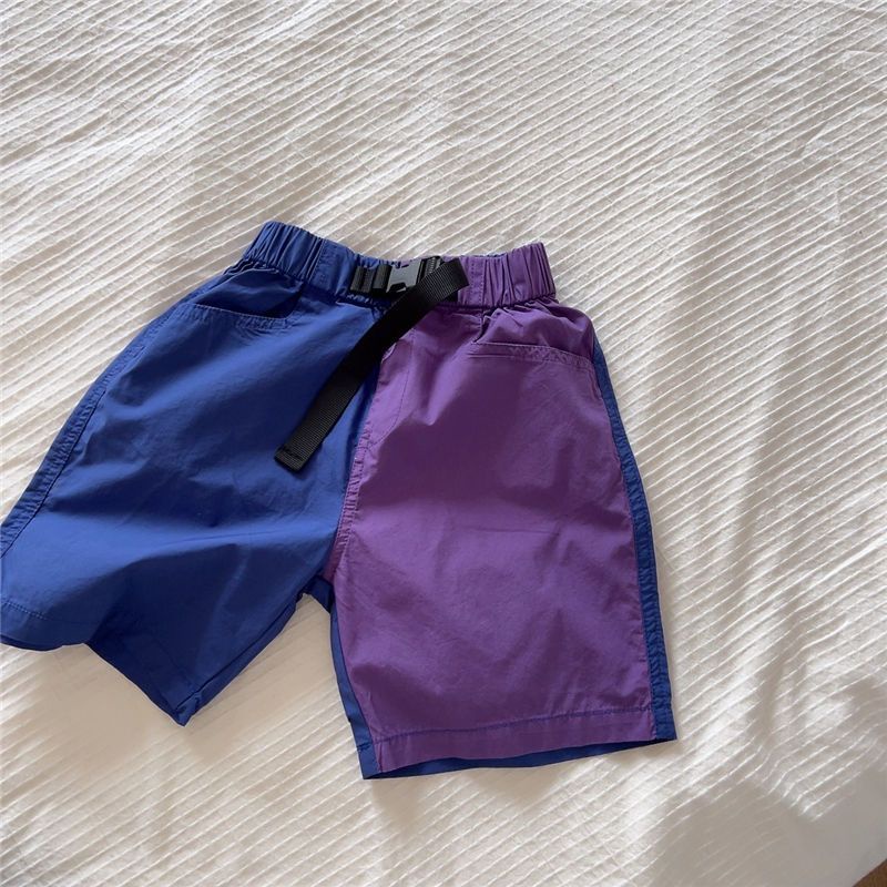 Quần Short Cotton Mỏng Màu Sắc Tương Phản Thời Trang Mùa Hè Cho Bé Trai