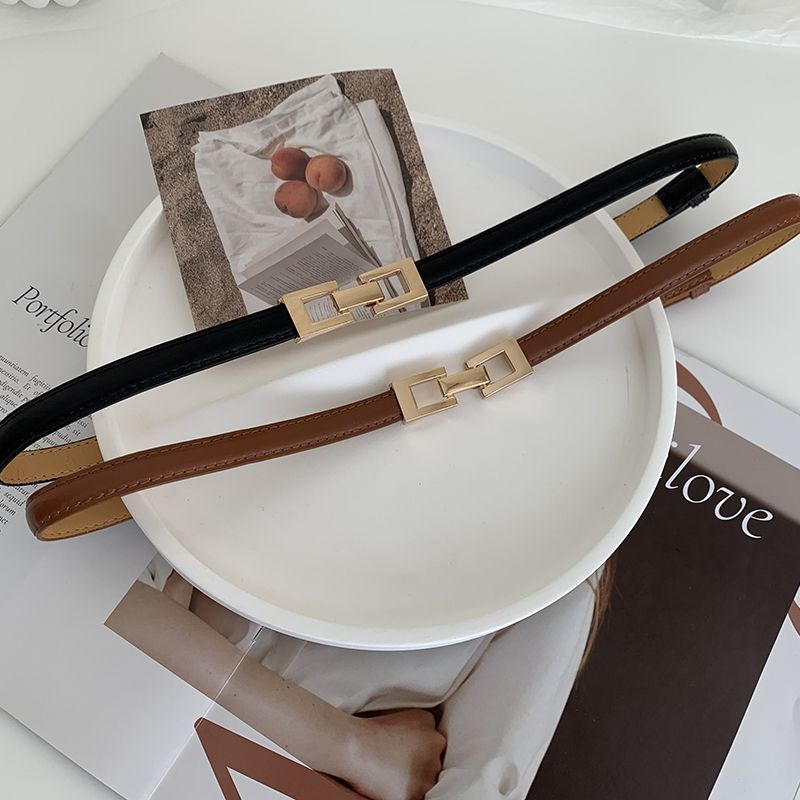 Thắt Lưng Mỏng Có Khóa Cài Trang Trí Đầm Thời Trang Cho Nữ
