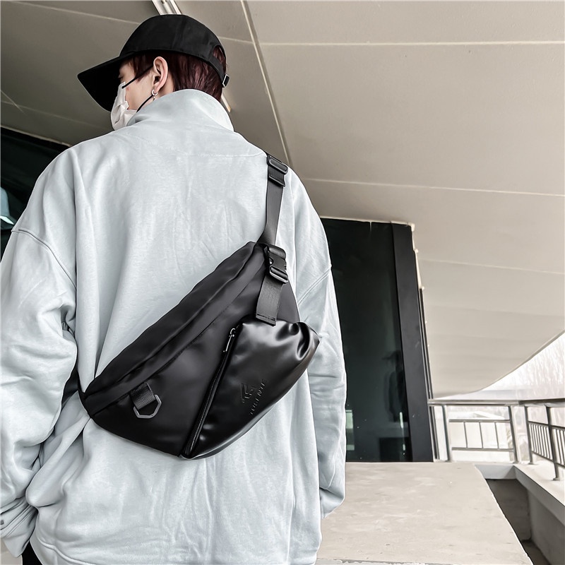 Túi Đeo Chéo Ngực Chống Thấm Nước Phong Cách Hàn Quốc Đơn Giản Dành Cho Nam Nữ