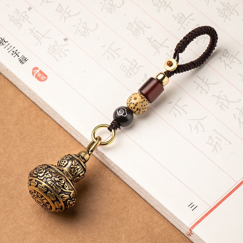 Mặt Dây Chuyền Xe Hơi Bằng Đồng Thau Nguyên Chất Hình Hồ Lô / Hoa Sen / Trái Tim Sutra 4.12