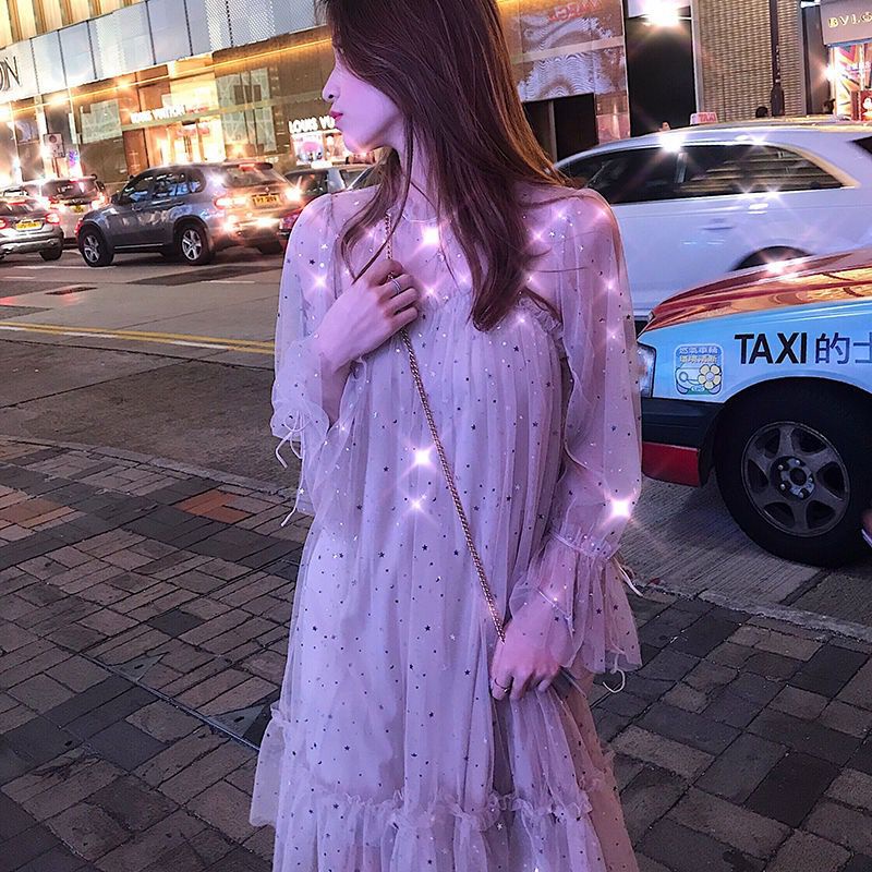 Hàng Mới Về Đầm Dài Qua Gối Tay Loe Phong Cách Hàn Quốc Thanh Lịch Cho Nữ