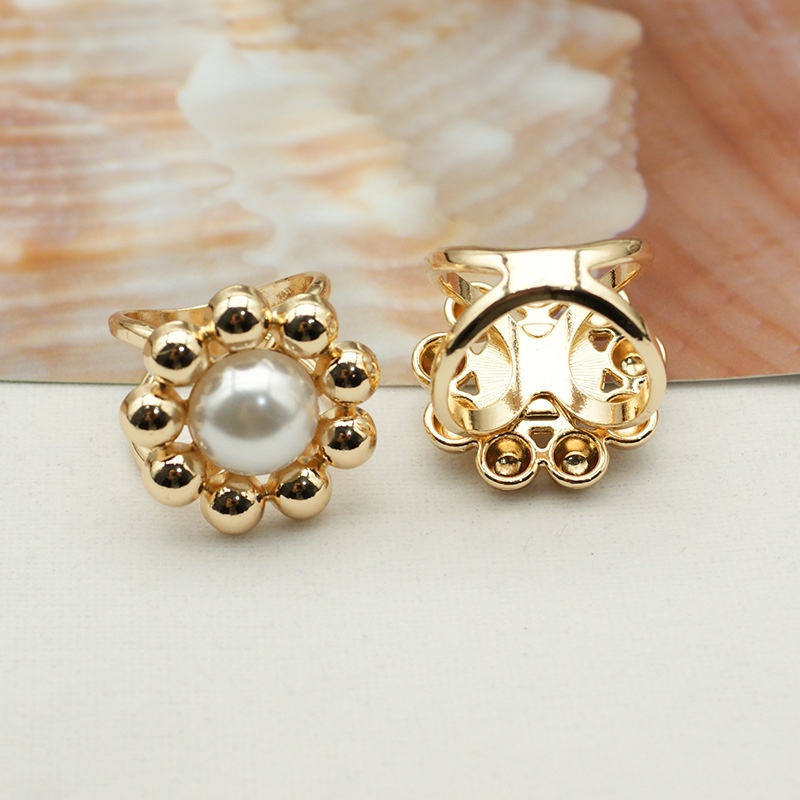 Nút Cài Khăn Choàng Lụa Cao Cấp Hình Vuông Đính Hoa Ngọc Trai Đơn Giản Thời Trang