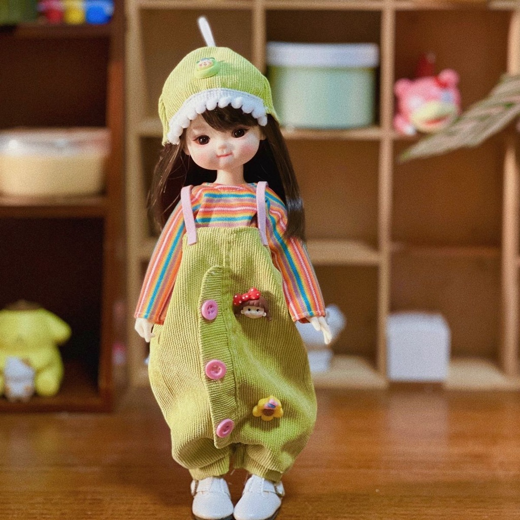 Búp Bê 6 Điểm bjd 30cm 6 Điểm 30cm Mặc Đầm Thời Trang Xinh Xắn Cho Bé Gái
