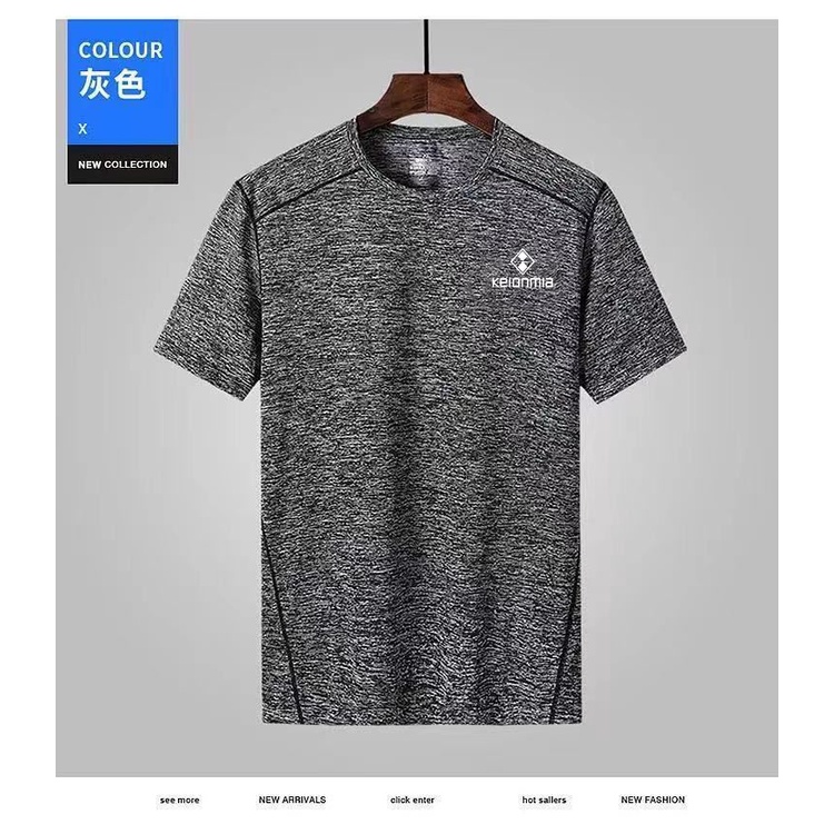 Áo Thun Tay Ngắn Chất Liệu Lụa Lạnh Thoáng Khí Nhanh Khô Thời Trang Mùa Hè Có Size Lớn Cho Nam [20% Off]