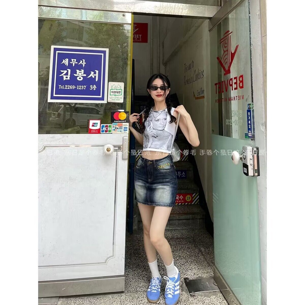 Bán Chạy Bán Chạy ~ Áo Thun Không Tay Dáng Ôm Vừa Vặn In Họa Tiết Phong Cách Hàn Quốc Mới Dễ Phối Đồ Cho Nữ