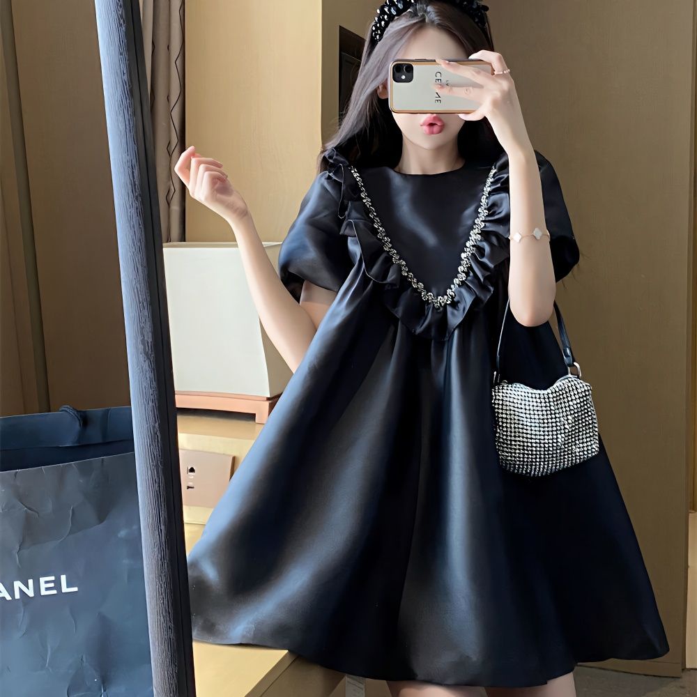 Đầm Nữ Tay Phồng Nhấn Eo Cao Phong Cách Phương Tây Thời Trang Xuân Hè Mới