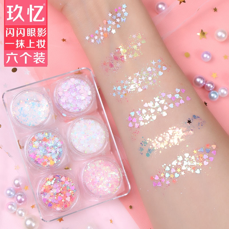 Gel Sequin Hình Ngôi Sao Lấp Lánh Trang Điểm Mắt Ngày Thiếu Nhi