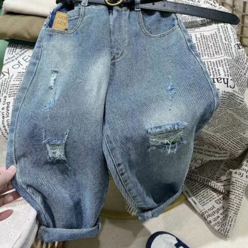 ~ Quần Jean Dài Phong Cách Mới Năm 2023 Thời Trang Thường Ngày Dễ Phối Đồ Cho Bé Trai
