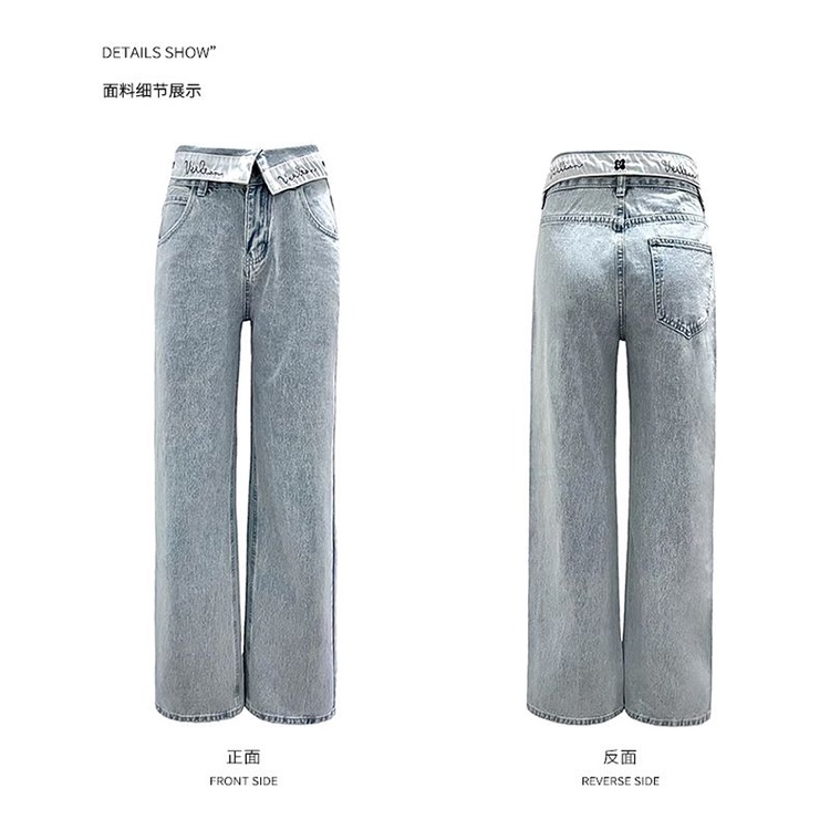 Quần Jean Ống Rộng Thẳng Phong Cách Mỹ Mùa Hè Cao Cấp Kiểu Mới Cho Nữ