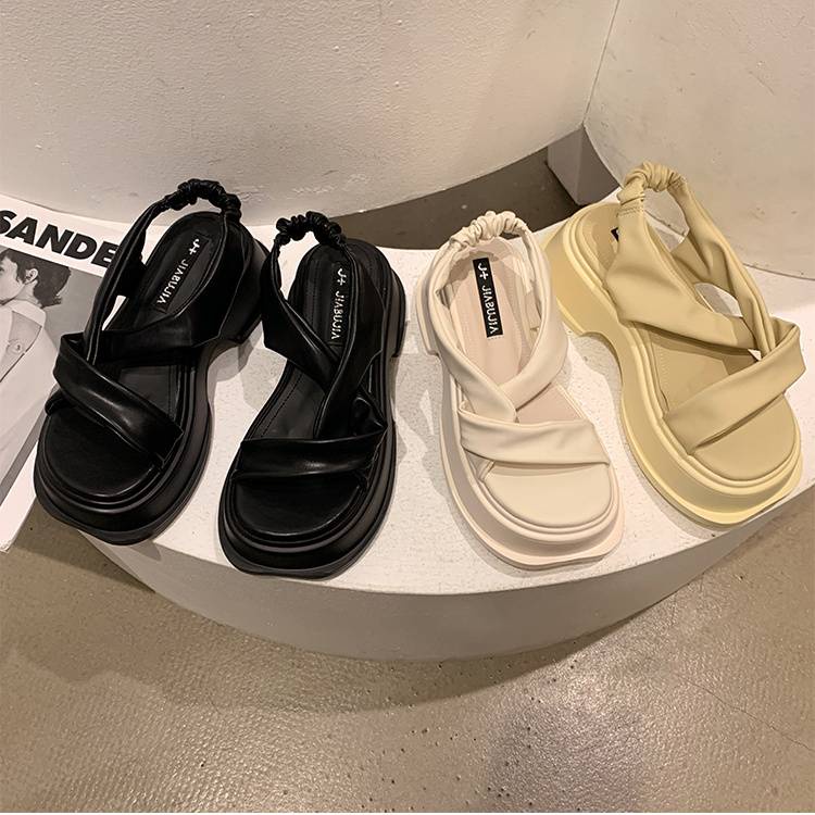 Sandal Đế Dày Chống Trượt Cao Cấp Thời Trang Theo Phong Cách Hàn Quốc