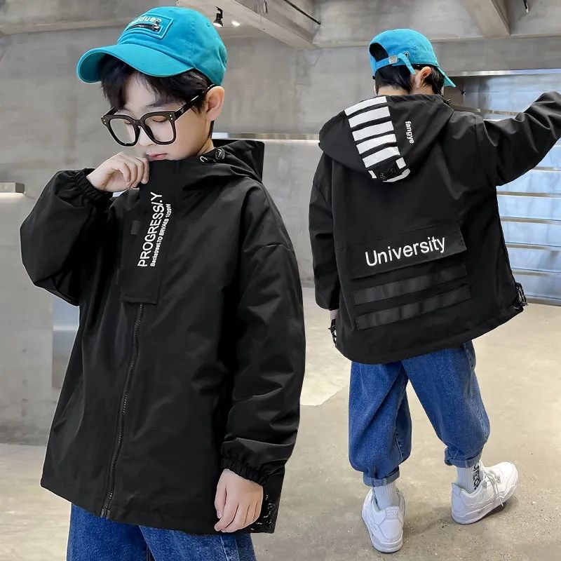 Hàng Mới Về Mới Áo Khoác Thể Thao Có Mũ Trùm Thời Trang Xuân Thu Hàn Quốc 2023 Dành Cho Bé Trai