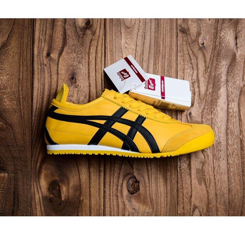 Giày Thể Thao Chạy Bộ Asics Onitsuka Tiger 66 Hot 2022 66 Bằng Da Thật Màu Vàng Đen Cho Nam Và Nữ