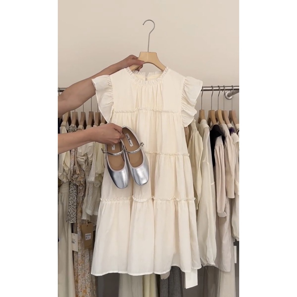 Đầm Búp Bê Tay Bay Phong Cách Nhật Bản Thời Trang Mùa Hè Mới Cho Nữ