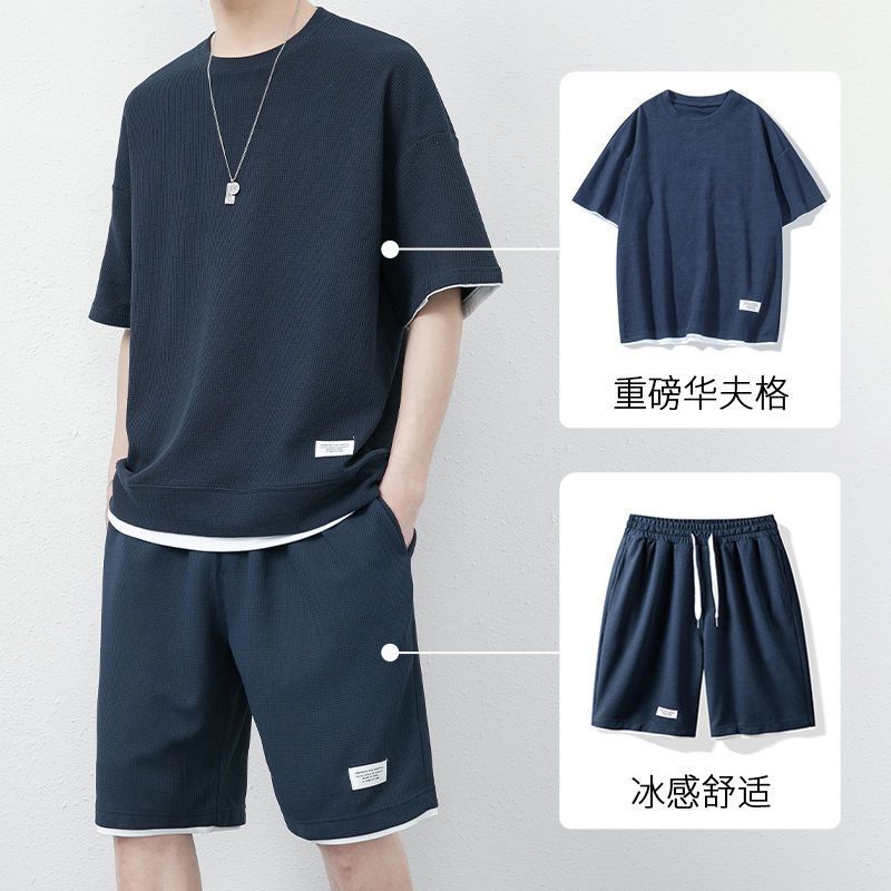 Set Đồ Thể Thao Ngắn Tay plus size Thời Trang Mùa Hè Cho Nam