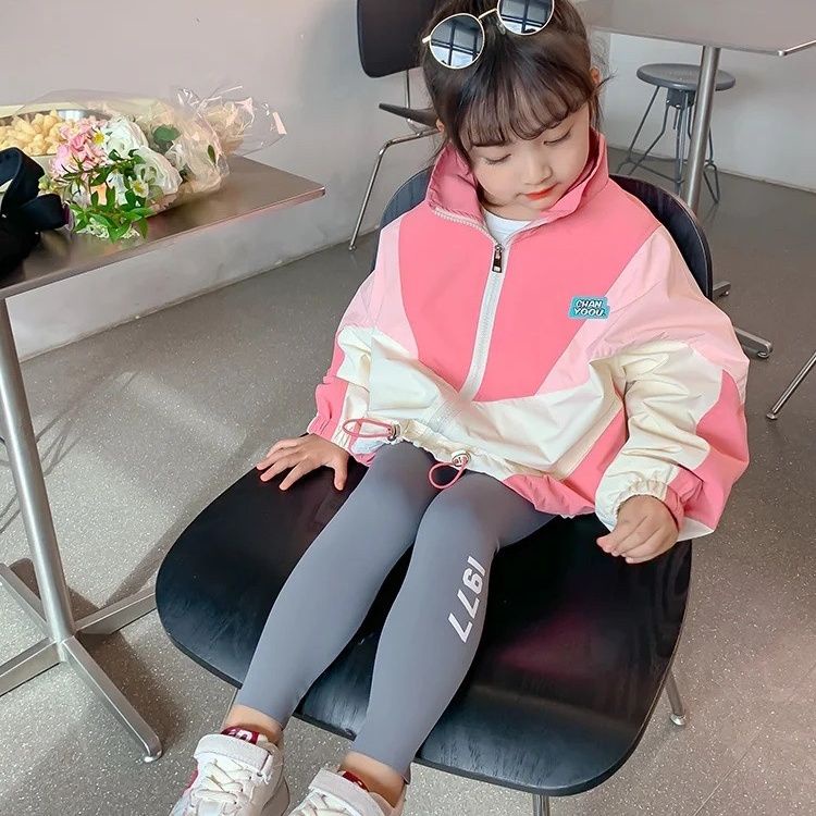 Áo Khoác Chống Gió Thời Trang Xuân Thu 2023 Cho Bé Gái