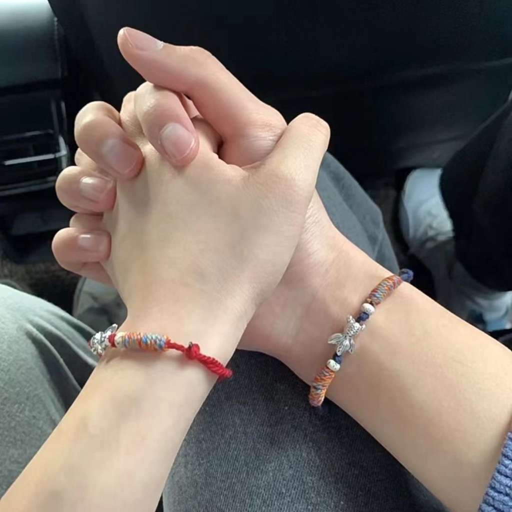 Vòng Tay Hình Cá Koi Tây Tạng Thiết Kế Đơn Giản Cho Cặp Đôi 8.4