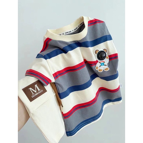 Áo Thun Ngắn Tay Họa Tiết Hoạt Hình Thời Trang Mùa Hè Cho Bé Trai